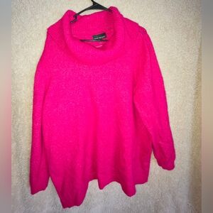 Lane Bryant Vibrant Pink Turtleneck Sweater